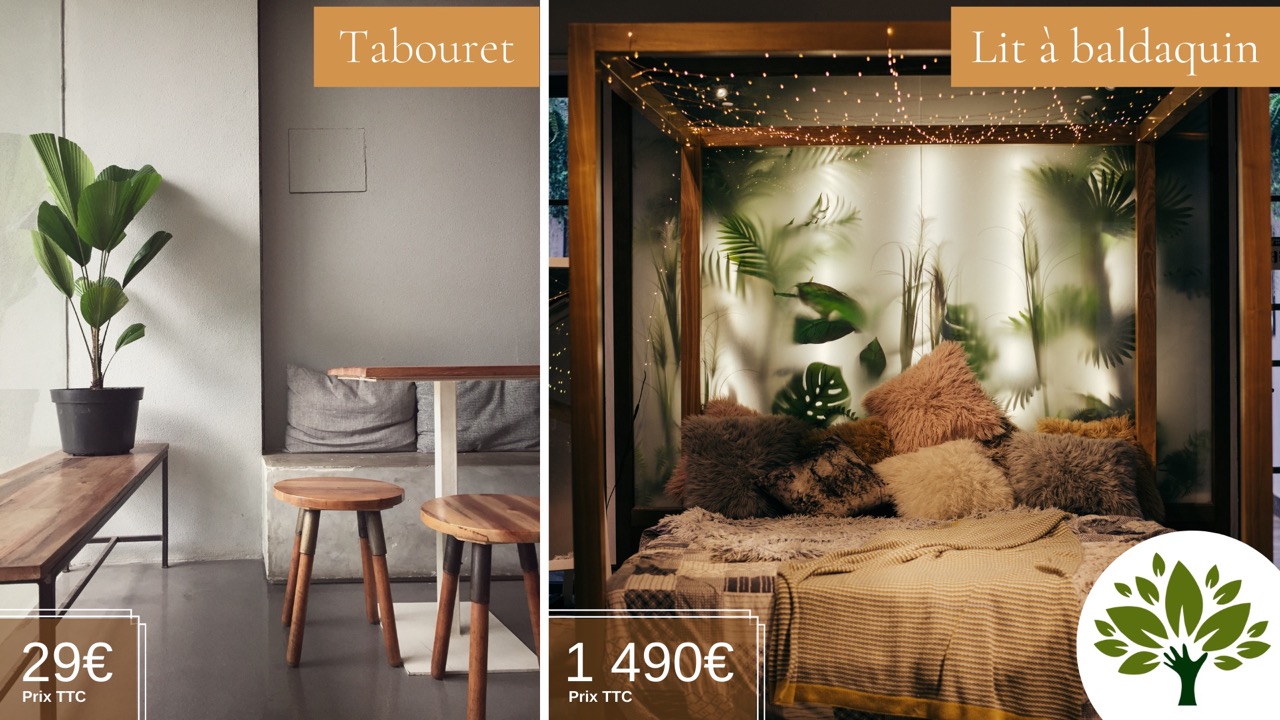 Un visuel entre deux mobiliers. 